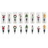 Zinc Alloy Wine Stopper w/ Hand-Painted Glass Holiday Icon, 8 Styles by Creative Co-Op