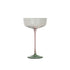 Pink Stem Green Base 10oz Champagne/Coupe Glass