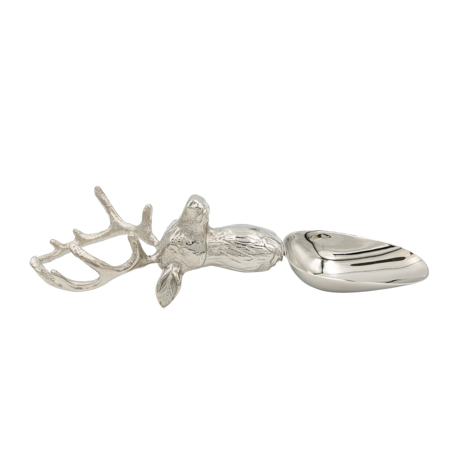 Cast Aluminum & Stainless Steel Scoop with Deer Head Shaped Handle