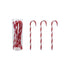 Plastic Candy Cane Drink Stirrers with Stripes, Set of 10
