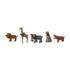 Handmade Wool Felt Safari Animal Ornament with Wreath, 5 Styles ©