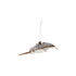 6-1/2"L Glass Narwhal Ornament with Beads & Glitter, White & Brown