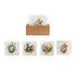 Resin Coasters with Woodland Animals & Seasonal Botanicals in Wood Box, Set of 5