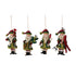 Handmade Wool Felt Santa Ornament with Beads, 4 Styles by Creative Co-Op