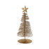Metal Wire Christmas Tree with Star, Gold Finish