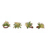 Handmade Glass & Acrylic Beaded Metal Flower Napkin Rings, Set of 4 Tied with Gold Cord by Creative Co-Op
