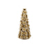 Plastic Tinsel Ball Tree with Glitter & Silver Color Beads, Antique Silver Finish