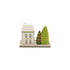 Ceramic House & Trees Shaped Salt & Pepper Shakers with Tray, Set of 3