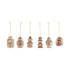 Hand-Painted Stoneware Ginger Jar Ornament, Burgundy & White, 6 Styles by Creative Co-Op