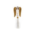 Resin Angel with Heart & Glitter, White, Gold Finish & Brown by Creative Co-Op