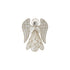 Metal & Faux Capiz Angel Tree Topper with Gold Glitter & Acrylic Jewel