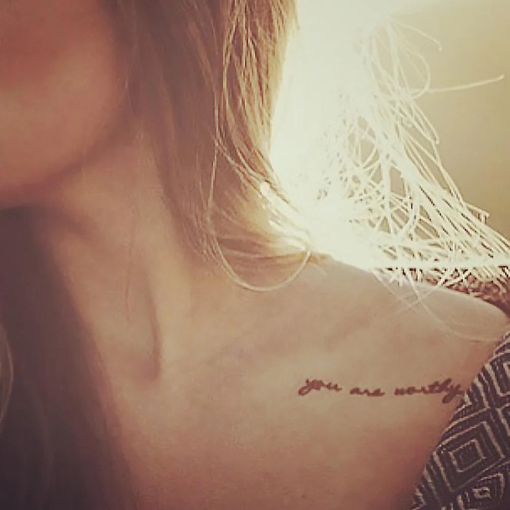 You Are Worthy Manifestation Tattoo