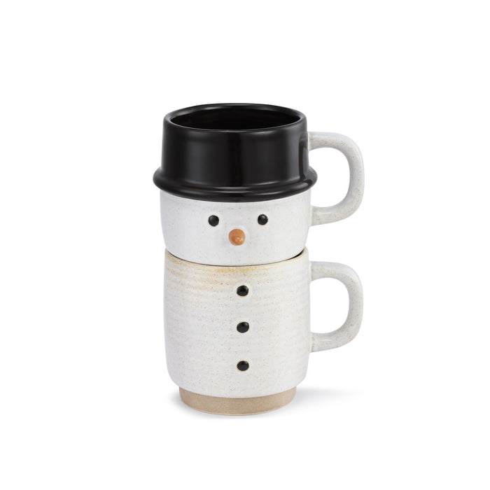 Snowman Stacked Mugs Set of 2 By Demdaco