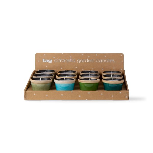 rustic artisan citronella candle - 4 colors