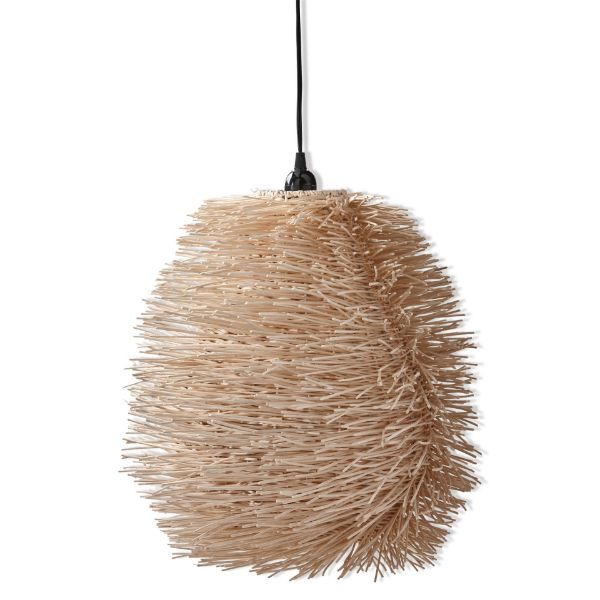 rattan fringe pendant lamp - natural