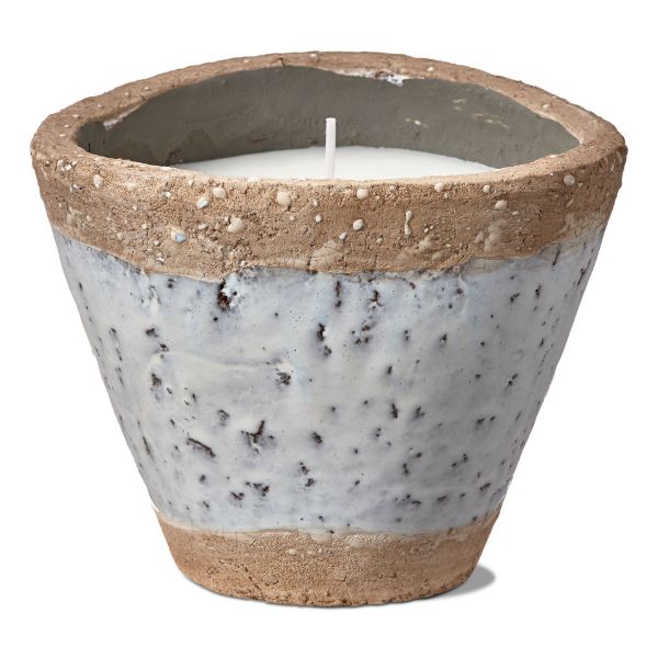 laguna rustic rim citro pot - white