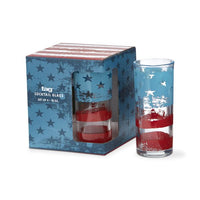 patriotic drinks glass set of 4