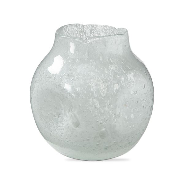 art glass vase - white