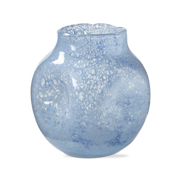 art glass vase - blue