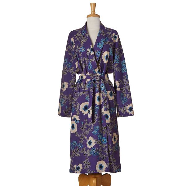 take care of yourself blossom robe - blue