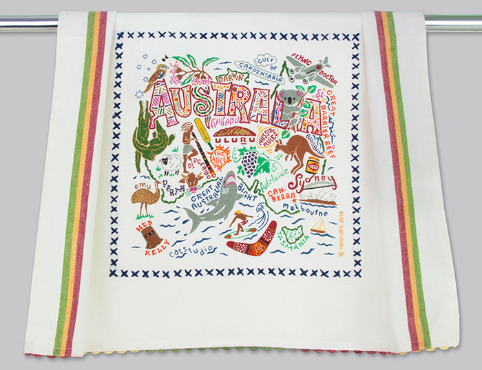 AUSTRALIA DISH TOWEL BY CATSTUDIO