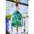 ART GLASS SPECKLE TURQUOISE BELL CHIME - A. Dodson's