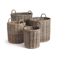 NORMANDY SQUARE BASKETS WITH HANDLES, SET OF 2