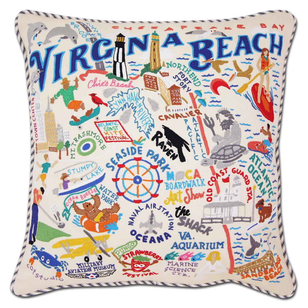 VIRGINIA BEACH PILLOW BY CATSTUDIO - A. Dodson's