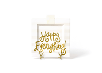 HAPPY EVERYTHING WHITE STRIPE  BIG SQUARE PLATTER, Happy Everything - A. Dodson's