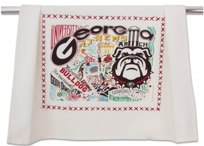 UNIVERSITY OF GEORGIA DISH TOWEL BY CATSTUDIO