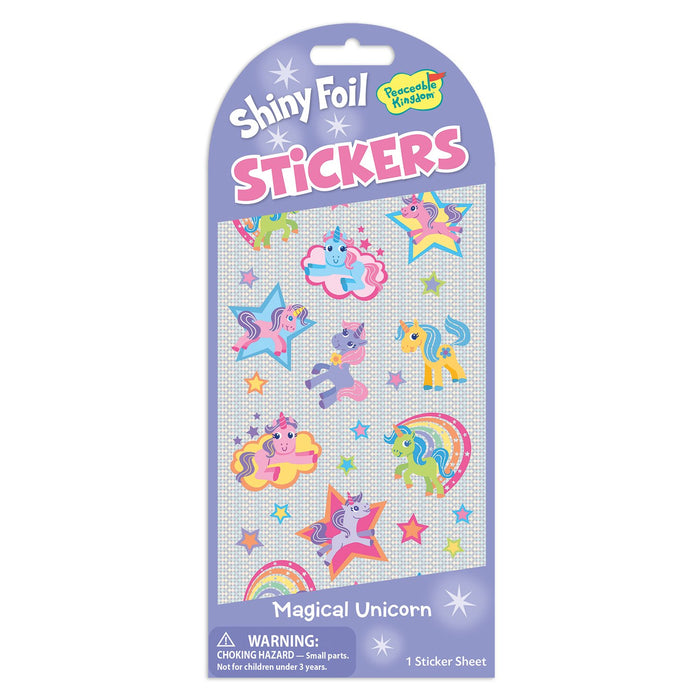 FOIL MAGICAL UNICORN STICKERS