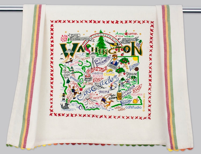 WASHINGTON STATE DISH TOWEL BY CATSTUDIO