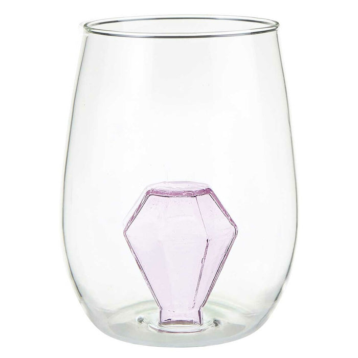 Stemless Wine Glass with Figurine - Diamond