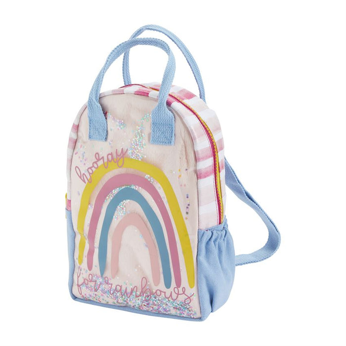 RAINBOW VINYL BACKPACK BY MUD PIE