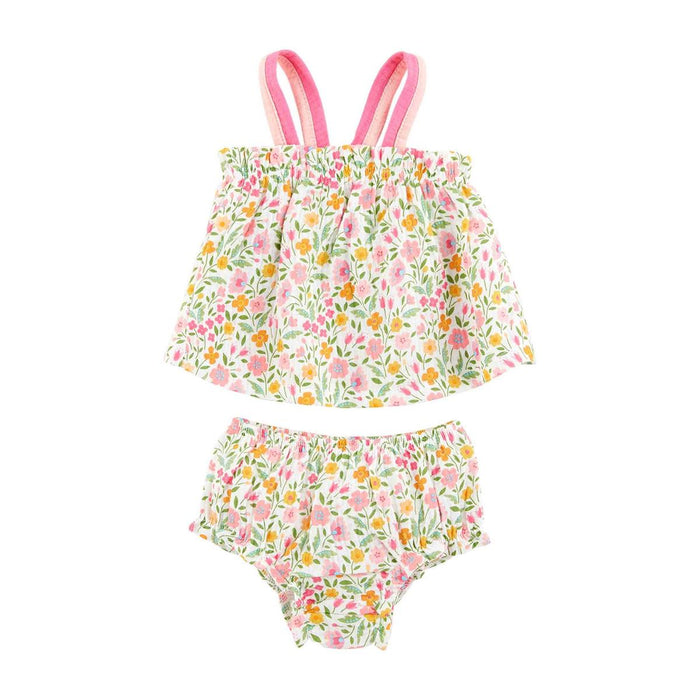 Summer Floral Pinafore Set BY MUD PIE
