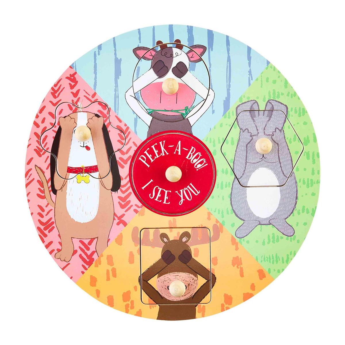 Peek-A-Boo Round Puzzle BY MUD PIE - A. Dodson's