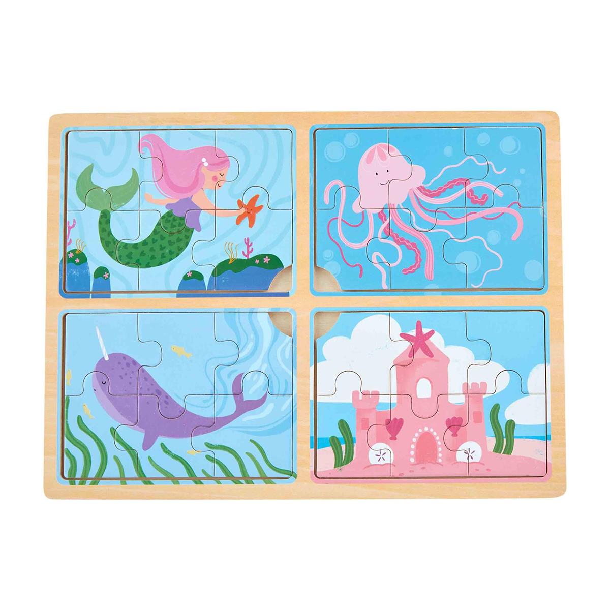 NAUTICAL 4 IN 1 PUZZLE BY MUD PIE - A. Dodson's