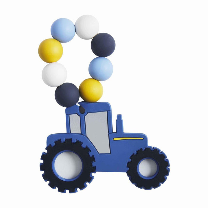 TRACTOR SILICONE TEETHER BY MUD PIE