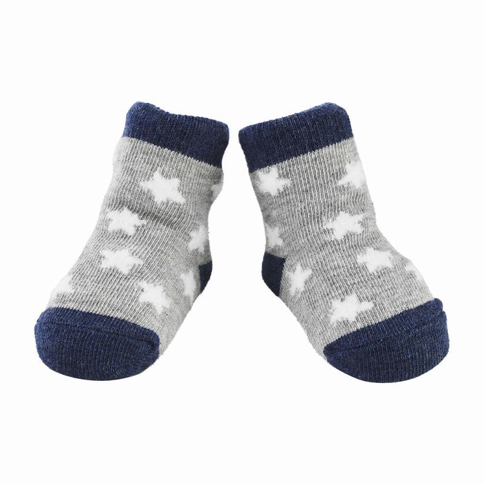 WHITE CHENILLE STAR SOCK BY MUD PIE