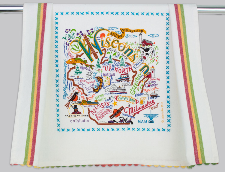 WISCONSIN DISH TOWEL BY CATSTUDIO - A. Dodson's