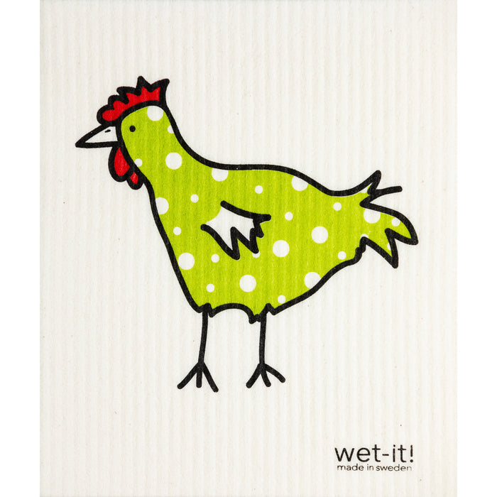 WET-IT! Spotted Green Chicken Swedish Cloth