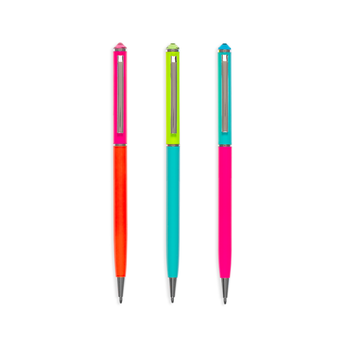 STYLE WRITERS NEON BALLPOINT PENS - 3 ASST