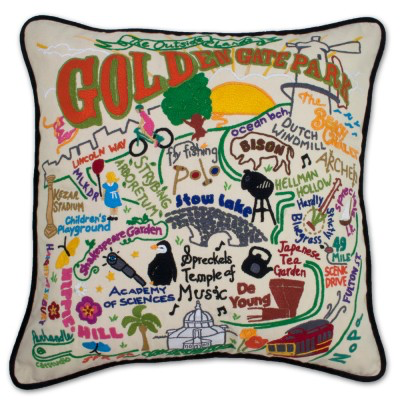 GOLDEN GATE PARK PILLOW BY CATSTUDIO