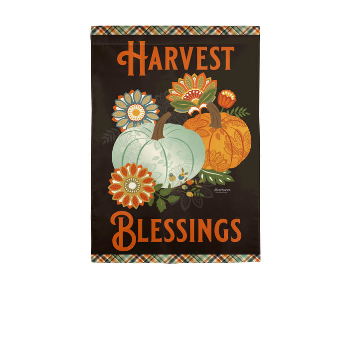 Harvest Blessings Garden Textured Suede Flag
