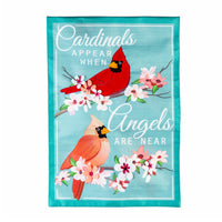 Cardinals Appear Garden Linen Flag