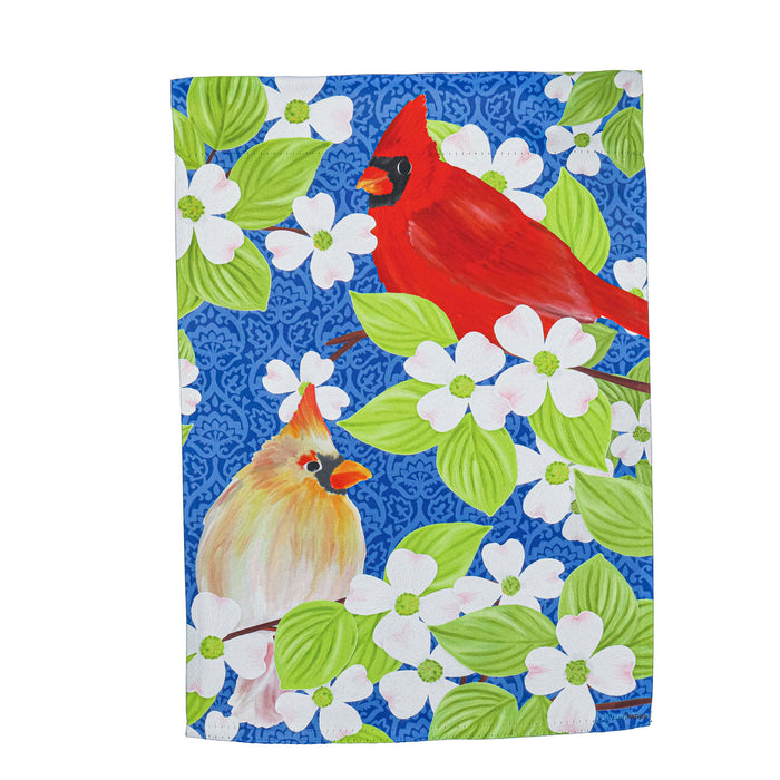Cardinals in Love Garden Suede Flag