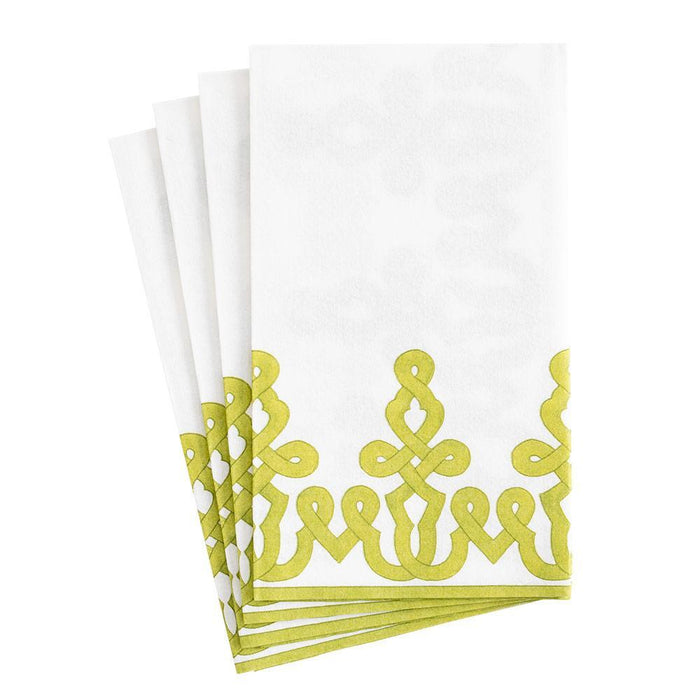 DESSIN PASSEMENTERIE MOSS GREEN Paper Linen Guest Towel