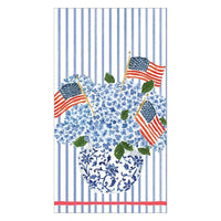 FLAGS AND HYDRANGEAS GUEST TOWEL