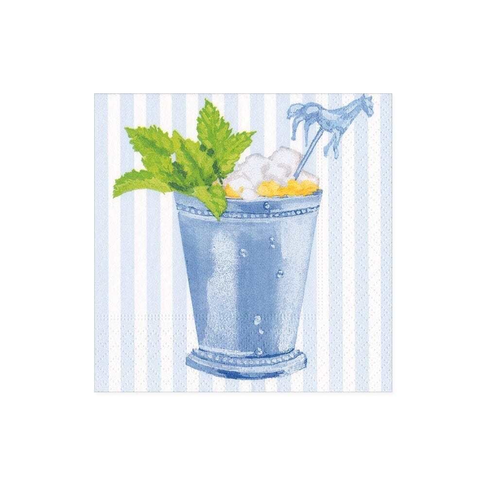 Mint Julep Blue Cocktail Napkins
