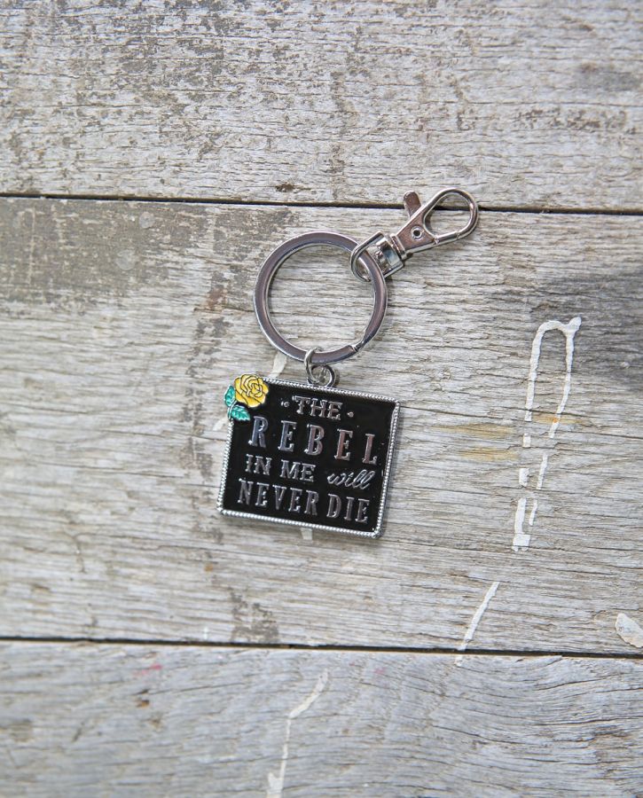 The Rebel In Me Will Never Die Keyring - A. Dodson's